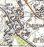 Топографічна карта Радівців