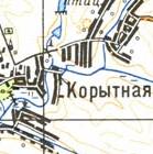 Топографическая карта Корытной
