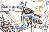 Топографічна карта Вигнанка
