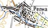 Топографическая карта Репны