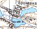Топографическая карта Броневки