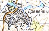 Топографічна карта Дзеленців