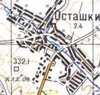 Топографічна карта Осташок