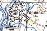 Топографическая карта Рябиевки