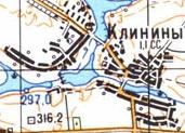 Topographic map of Klynyny