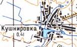 Топографічна карта Кушнирівки