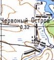 Топографічна карта Червоного Острового