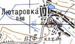 Топографическая карта Лютаровки
