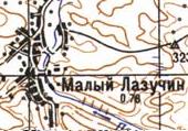 Топографическая карта Малого Лазучина