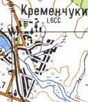 Topographic map of Kremenchuky