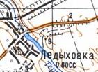 Топографическая карта Ледыховки