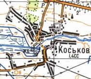 Топографическая карта Коськова