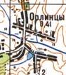Топографічна карта Орлинців