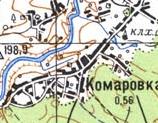 Топографическая карта Комаровки