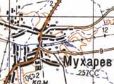 Топографическая карта Мухарева