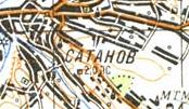 Topographic map of Sataniv