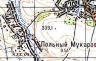 Топографічна карта Пільного Мукарового