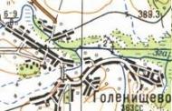 Топографічна карта Голенищевого