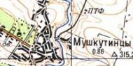 Топографічна карта Мушкутинців
