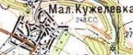 Топографическая карта Малой Кужелевки