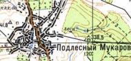 Топографическая карта Подлесного Мукарова