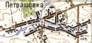 Топографическая карта Петрашовки