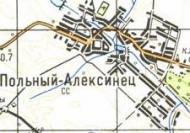 Топографическая карта Польного-Алексинца