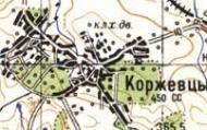 Топографічна карта Коржівців