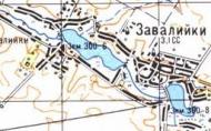 Топографічна карта Завалійок