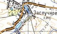 Топографічна карта Заслучного