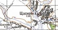Топографічна карта Щаснівки