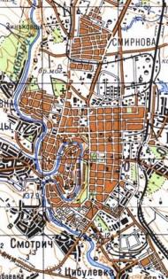 Топографічна карта Кам'янець-Подільського