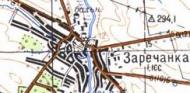 Топографическая карта Заречанки