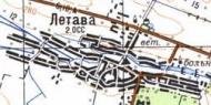 Топографическая карта Летавы