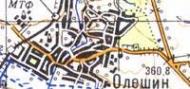 Топографическая карта Олешина