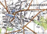 Топографическая карта Белогородки