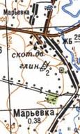 Топографическая карта Марьевки