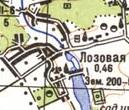 Топографическая карта Лозовой