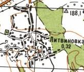 Топографічна карта Литвинівки