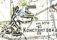 Топографическая карта Константовки