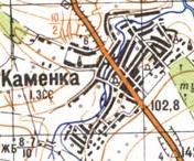 Топографическая карта Каменки