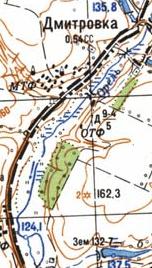 Топографічна карта Дмитрівки