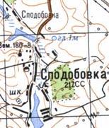 Топографическая карта Сподобовки