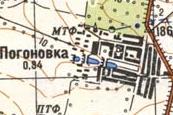 Топографическая карта Погоновки