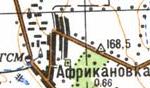 Topographic map of Afrykanivka