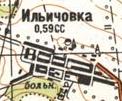 Топографическая карта Ильичовки