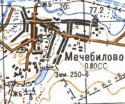 Топографічна карта Мечебилового