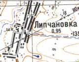 Топографическая карта Липчановки