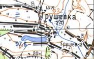 Топографическая карта Грушевки
