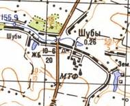 Топографічна карта Шубів